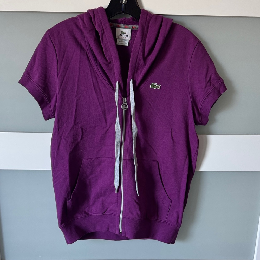 Lacoste Purple Zip-Up Hoodie